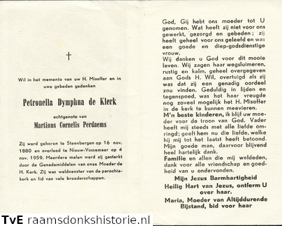 Petronella Dymphna de Klerk - Martinus Cornelis Perdaems